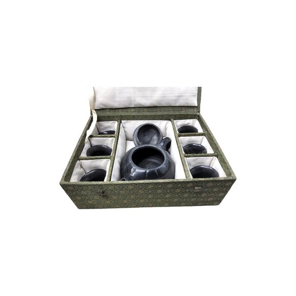 Vintage Yixing Zisha Purple Clay Teapot Set Gongfu Tea Ritual - Picture 1 of 10